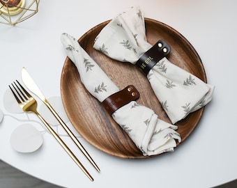 Custom Leather Napkin Rings: Personalized Table Decor