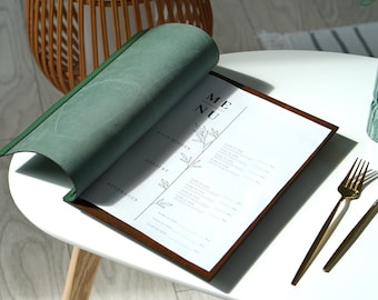 Leather Menu Board: A4/A5 Restaurant Menu Cover