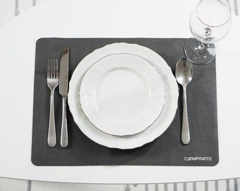 Table Placemat, Premium Leather Placemat with Custom Logo, Restaurant Table Mat, Table serving, Dining room decoration