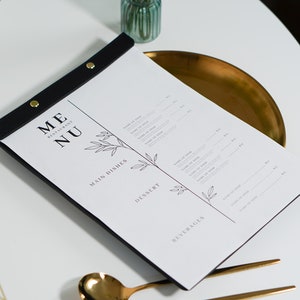 Menükarte für Restaurant, Menü-Cover, Menü-Cover aus Leder, Menü-Cover, Menü-Cover, Restaurant-Speisekarte