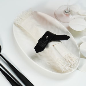 Benutzerdefinierte Leder Serviettenringe, personalisierte Leder Tischdekoration, Serviettenringe, Restauran Menü,