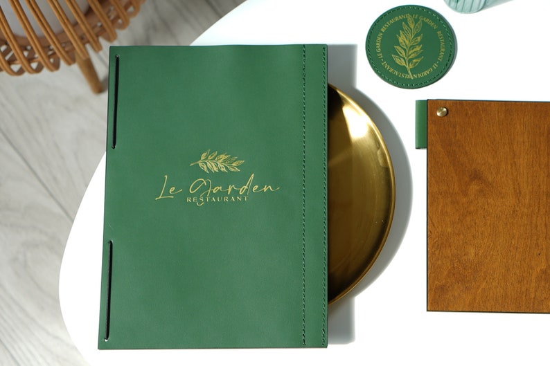 Menu Board, Leather Menu A4/US Letter, A5/US Halfletter, Leather Menu