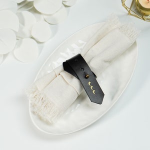 Benutzerdefinierte Leder Serviettenringe, personalisierte Leder Tischdekoration, Serviettenringe, Restauran Menü,