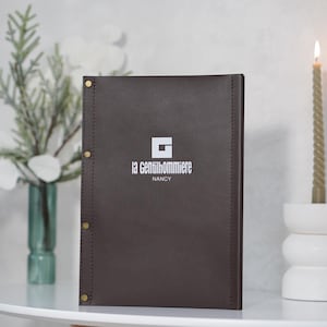 Leder-Speisekarte - A4/US letter A5/US half-letter, Leder Menü-Abdeckung, Benutzerdefinierte Menü-Abdeckung, Menühalter, Restaurant-Speisekarten-Ordner