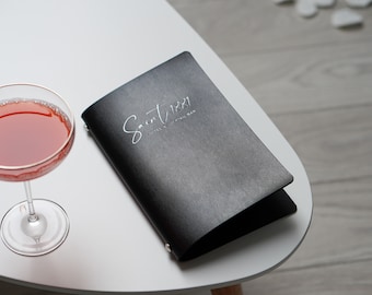 Binder Menu Holder, Custom Menu Cover A5/US Half-letter, Leather Menu Cover, Custom Menu Cover,