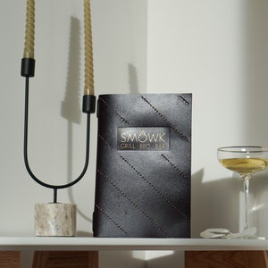 Binder Menu Holder, Custom Menu Cover A5/US Half-letter, Leather Menu Cover, Custom Menu Cover,