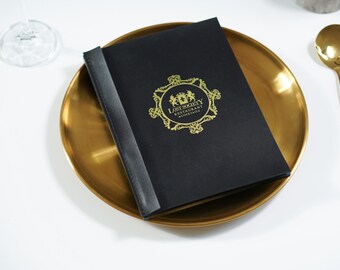 Leather Menu Cover: A5/A4 Restaurant Menu Holder, Custom Logo