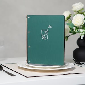Menu with the Ring Binder,Wooden menu A4/ letter, A5/ half-letter, Wood Menu Cover, Custom Menu Cover, Menu Holder, Restaurant Menu Folder