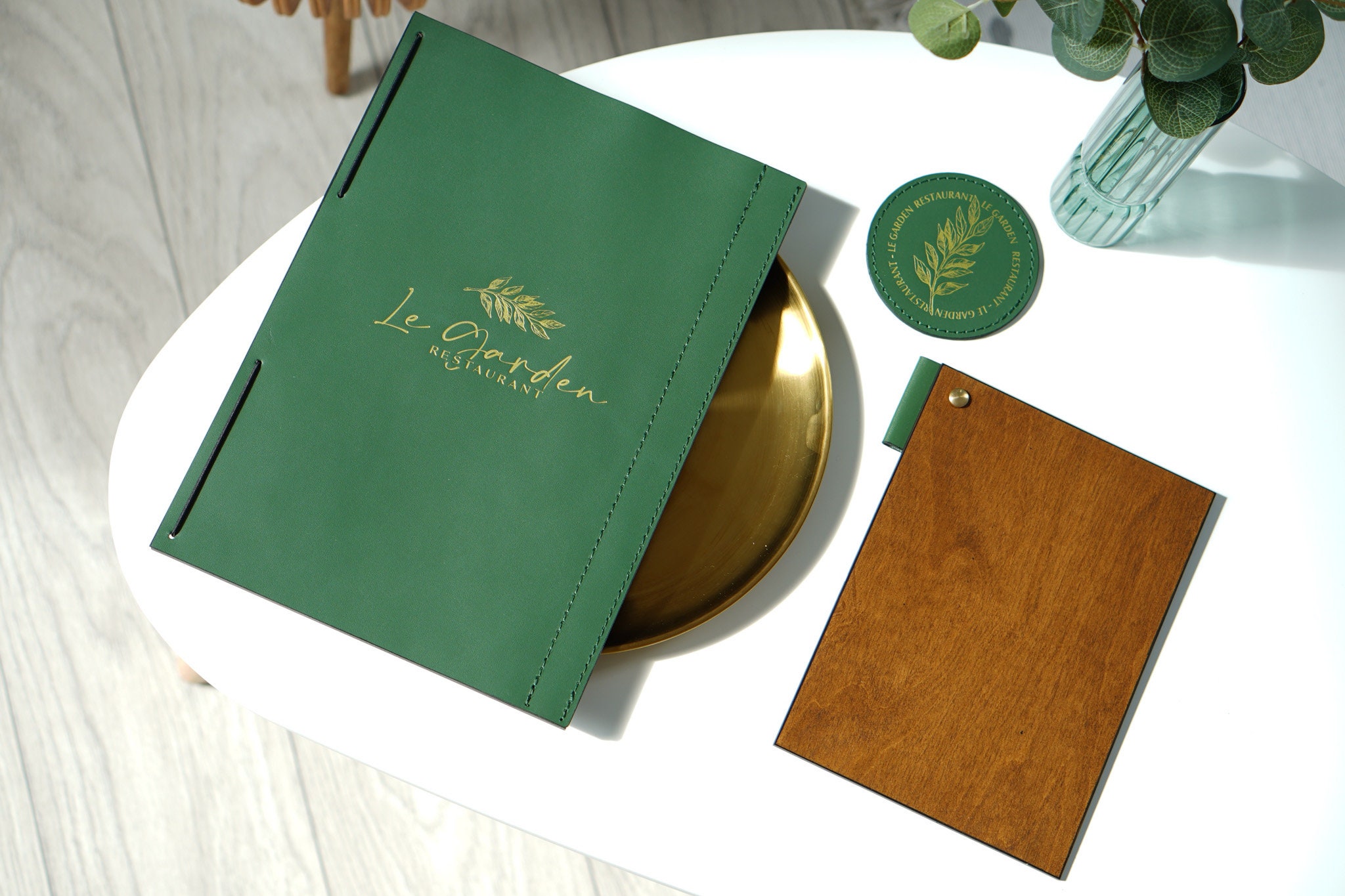 Menu Board, Leather Menu A4/US Letter, A5/US Halfletter, Leather Menu