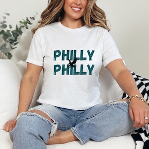 Philly Philly T-Shirt | Eagles Game Day Tee | Philadelphia Football Shirt | Philly Fan Graphic Tee for Women