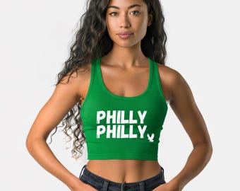 Philadelphia Crop Top – Philly Philly Shirt – Eagles Game Day Outfit for Women – Trendy Football Crop Tee – Philly Sports Top
