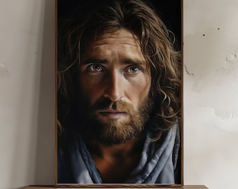 Majestic Jesus Portrait - Digital Art Printables, High-Resolution Multi-Size Files for Personal Use | Christian Wall Art | Instant Download