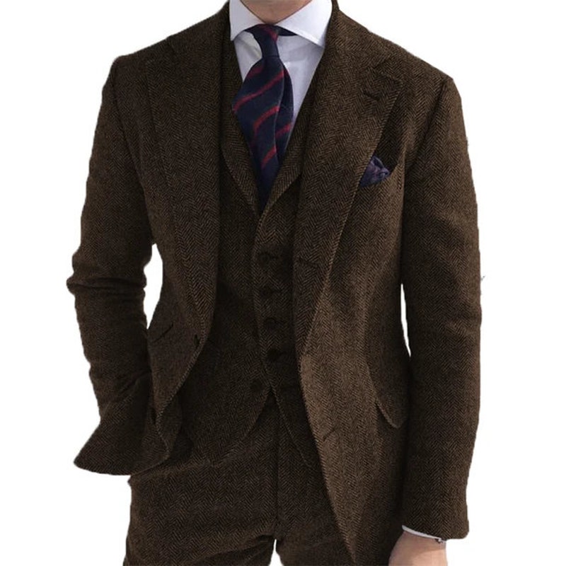 wool tie with suit