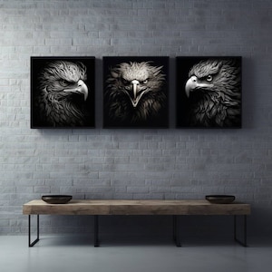 Eagle picture, Eagle poster, Eagle head, American eagle, Digital eagle, Eagle Digital Print, Animal Design, Black and White, Poster