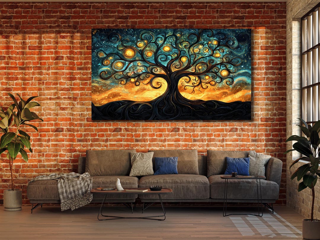 Tree of Life Gustav Klimt Canvas , Tree of Life Print Art, Large Tree