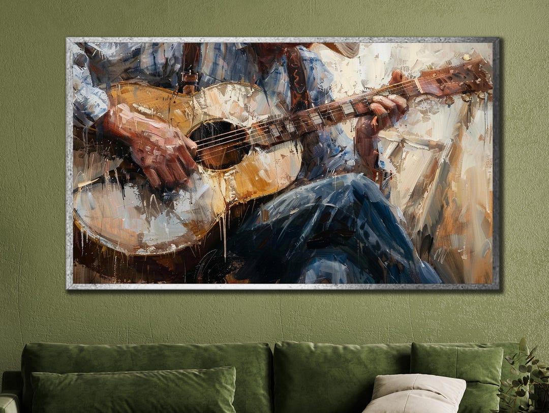 Jazz Guitar Canvas Art Print: Modern Music Wall Decor - Etsy