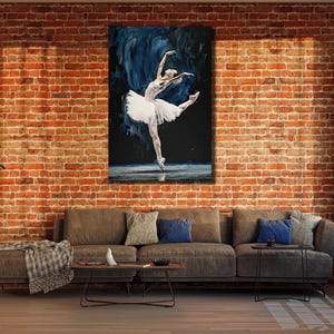 Ballerina Canvas Art Print, Dancer Wall Art, Girl Wall Art Print, Ballerina Wall Art, Painting Canvas, Woman Poster, Wall Hanging Canvas