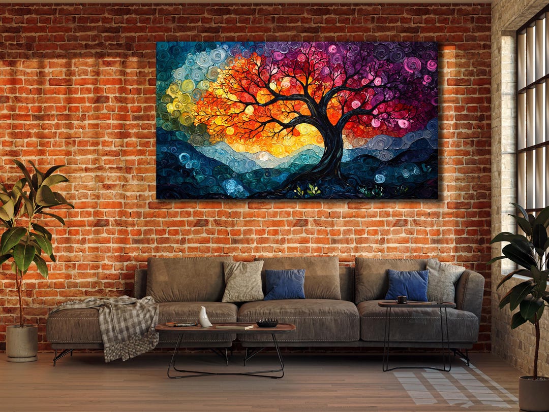 Stretched Framed Tree Of Life Canvas Prints Split Print Gustav