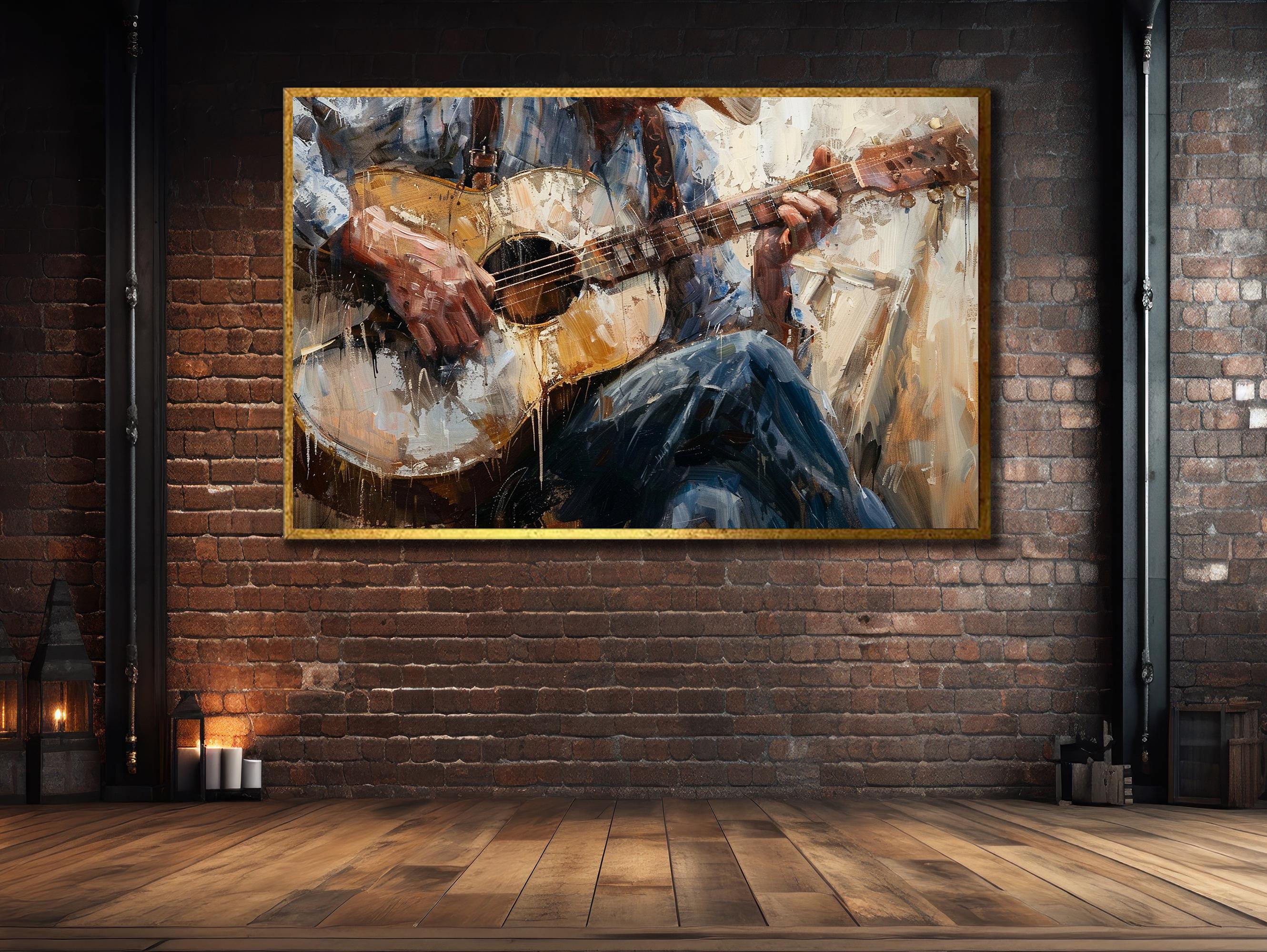 Jazz Guitar Canvas Art Print: Modern Music Wall Decor - Etsy