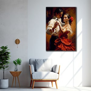 Flamenco Druck Leinwand Kunst, Flamenco Wand dekor, Tanz & Frau Wand Kunst, Tänzerin Frau Leinwand, Flamenco Poster, Druck Für Haus Büro Dekor