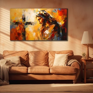 Jesus Canvas Art, Religious Poster, Christianity Wall Decor, Canvas Gifts, Jesus Wall Art, Jesus Prints Art, Office&Home Decor,Faith Canvas