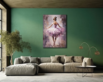Canvaskunstprint ballerina: muursticker danseres