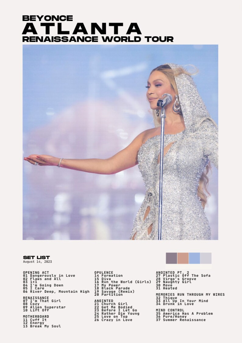 Beyonce Renaissance Tour ATLANTA Poster - Etsy