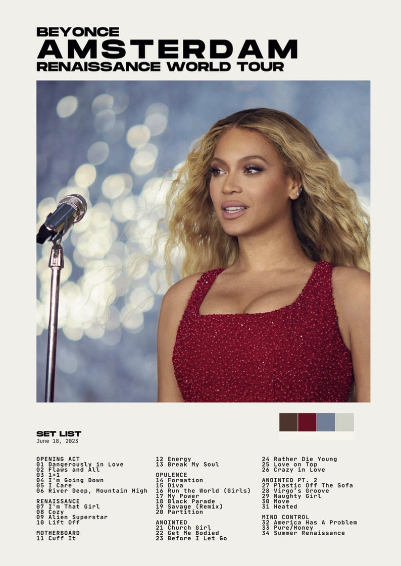 Beyonce Renaissance Tour Amsterdam Poster - Etsy