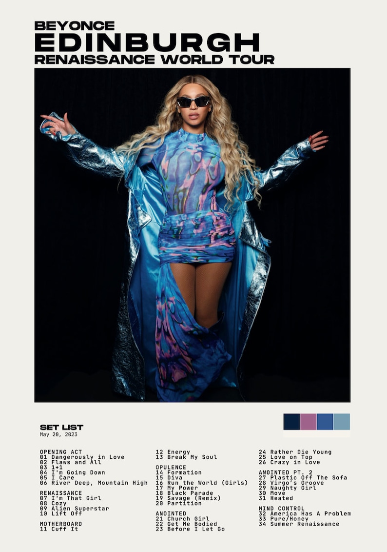 Beyonce Renaissance Tour EDINBURGH Poster - Etsy