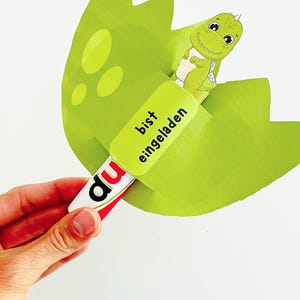 Dino uitnodiging kinderfeestje met Duplo | DIY Dinosaurus Verjaardagsuitnodiging | Afdrukbare downloaduitnodiging Dino-feest PDF