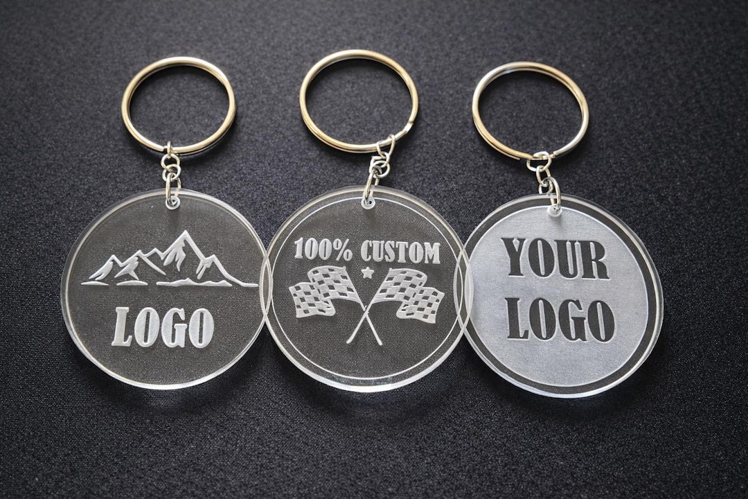 Custom Acrylic Keychain – Personalized Logo Keychain, Business ...