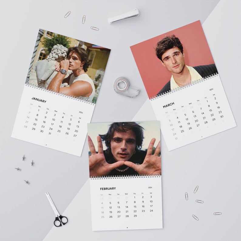 Jacob Elordi 2024 Wall Calendar Saltburn Movie Star Euphoria TV Show