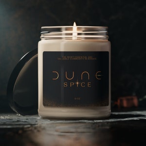 Dune Spice Melange Candle | Dune Part Two Movie Merch | Vegan Soy Candle | Gift for Dune Movie Fans | Dune Art | Timothée Chalamet Fan Gift