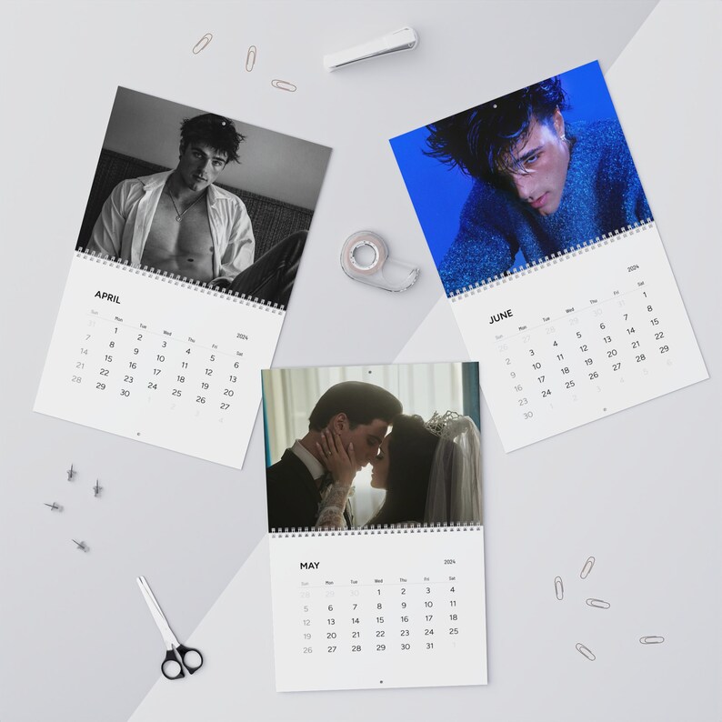 Jacob Elordi 2024 Wall Calendar Saltburn Movie Star Euphoria TV Show