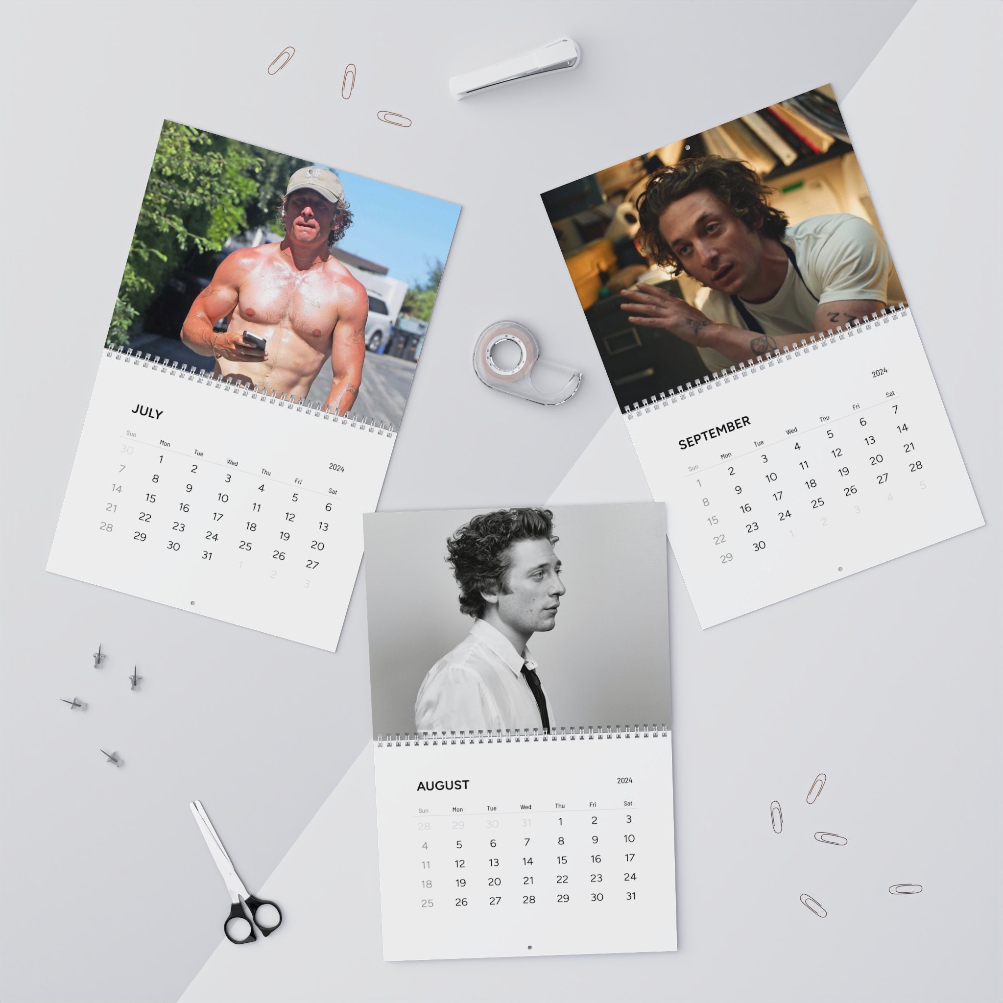 Jeremy Allen White Wall Calendar 2024 Shameless Star the Bear TV Show