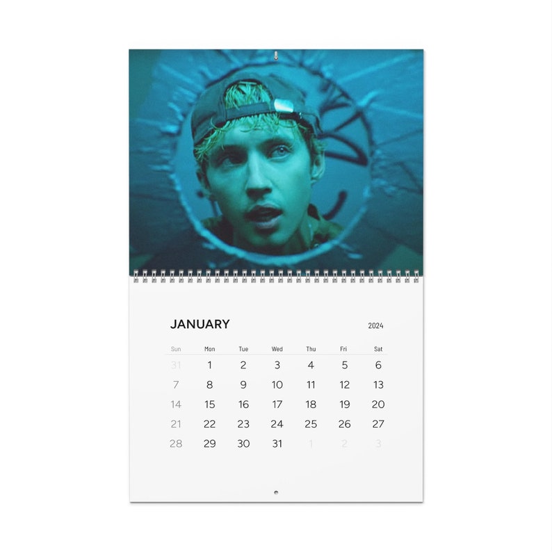 Troye Sivan 2024 Calendar Pop Music Singer LGBTQ Blue Etsy Australia