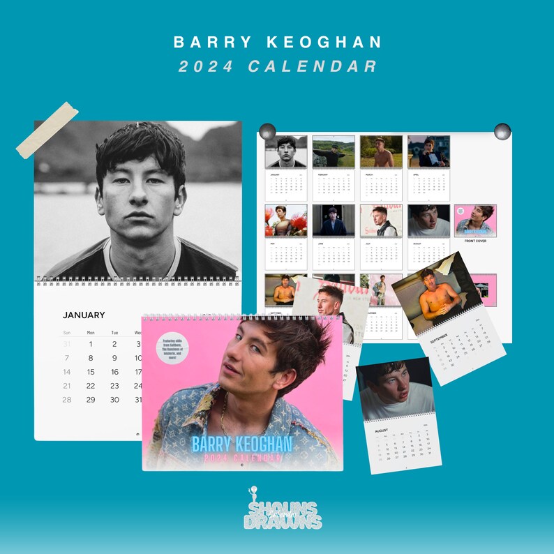 Barry Keoghan 2024 Calendar Barry Keoghan, Irish Actor Merch Gift for Saltburn, Banshees of