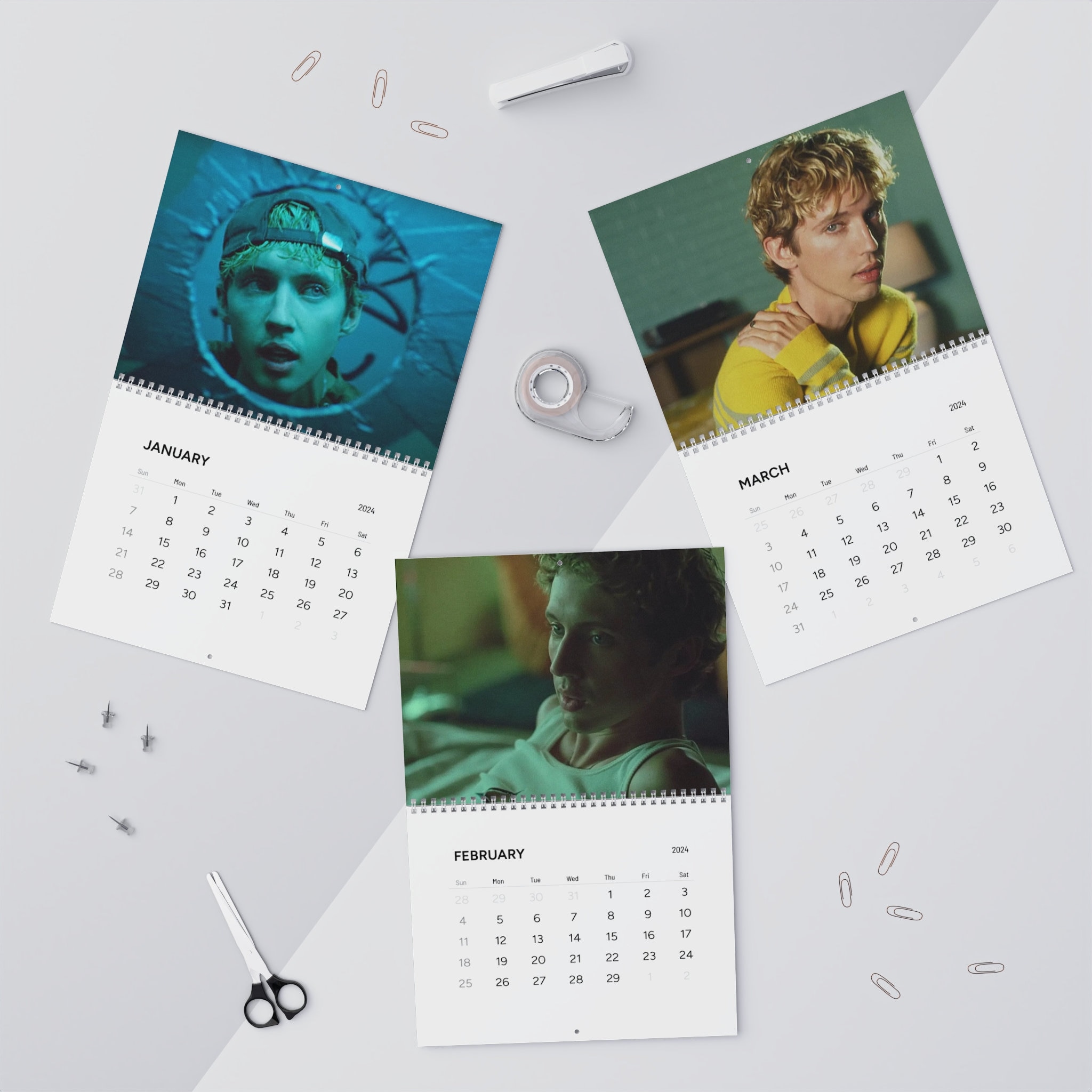 Troye Sivan 2024 Calendar Pop Music Singer, LGBTQ, Blue Neighbourhood