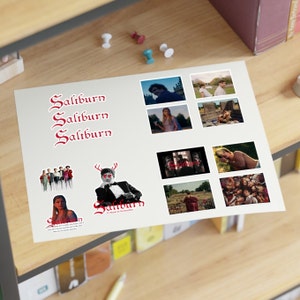 Saltburn Movie Sticker Sheet | Barry Keoghan, Jacob Elordi Stickers | Gift for Film Fans | Saltburn Poster | Fun Stickers
