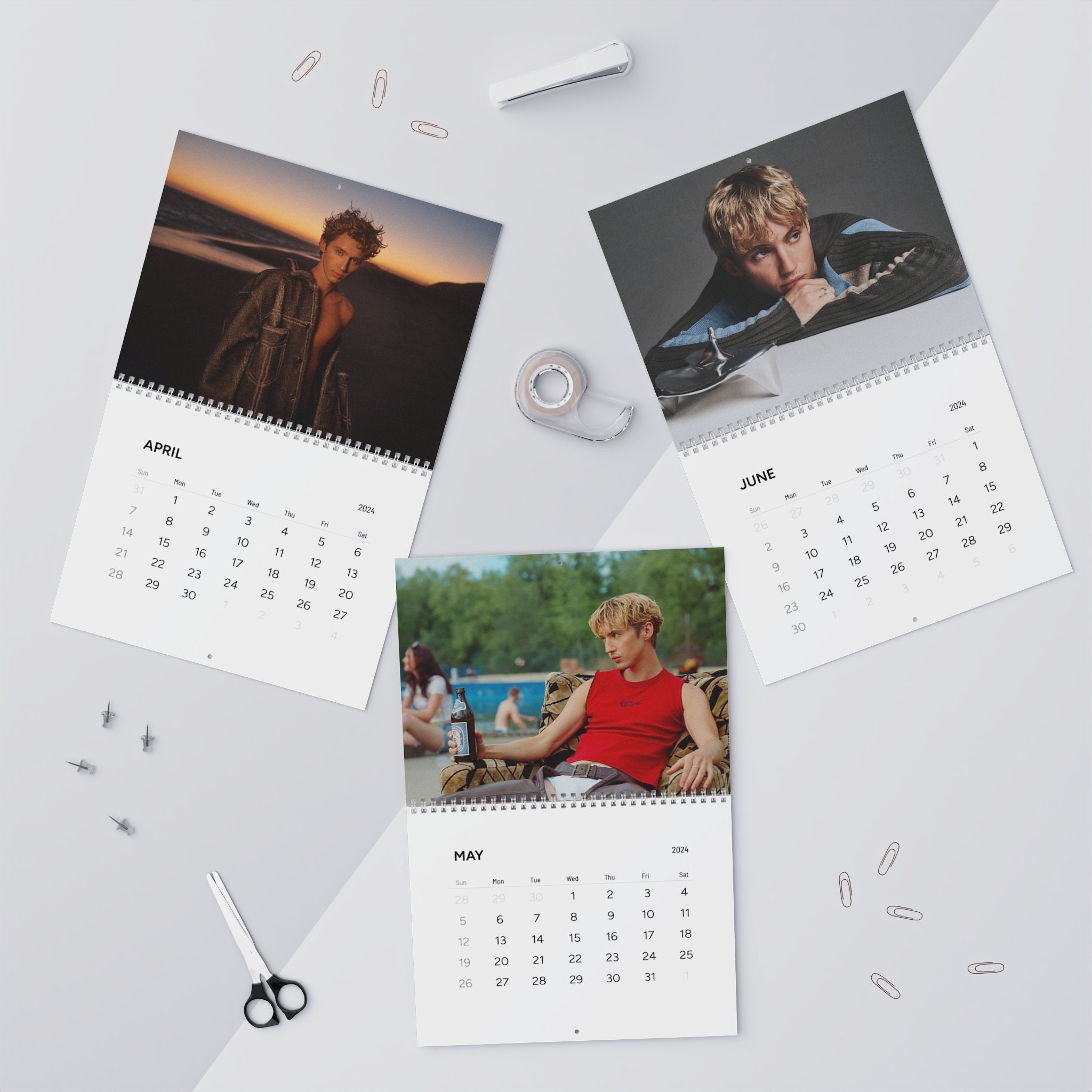 Troye Sivan 2024 Calendar Pop Music Singer, LGBTQ, Blue Neighbourhood