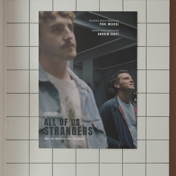 All Of Us Strangers Movie Poster | Paul Mescal and Andrew Scott Merch | Gay Romance Movie | LGBTQ Rolled Posters | Gift for Movie Fans