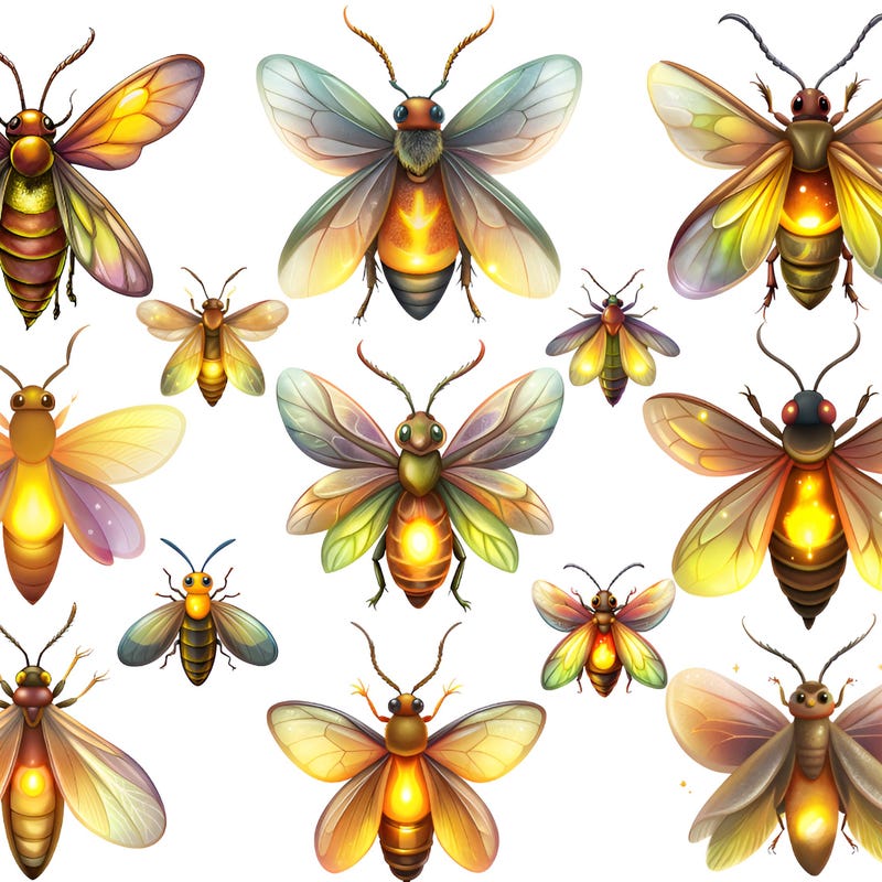 Firefly Insect Posters Firefly Clipart - Etsy
