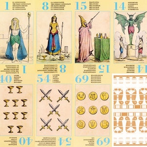 Tarot cards with answers. Tarot cards with a hint. Printable tarot deck. A complete set of Ancient Esoteric Tarot cards. Beginner tarot