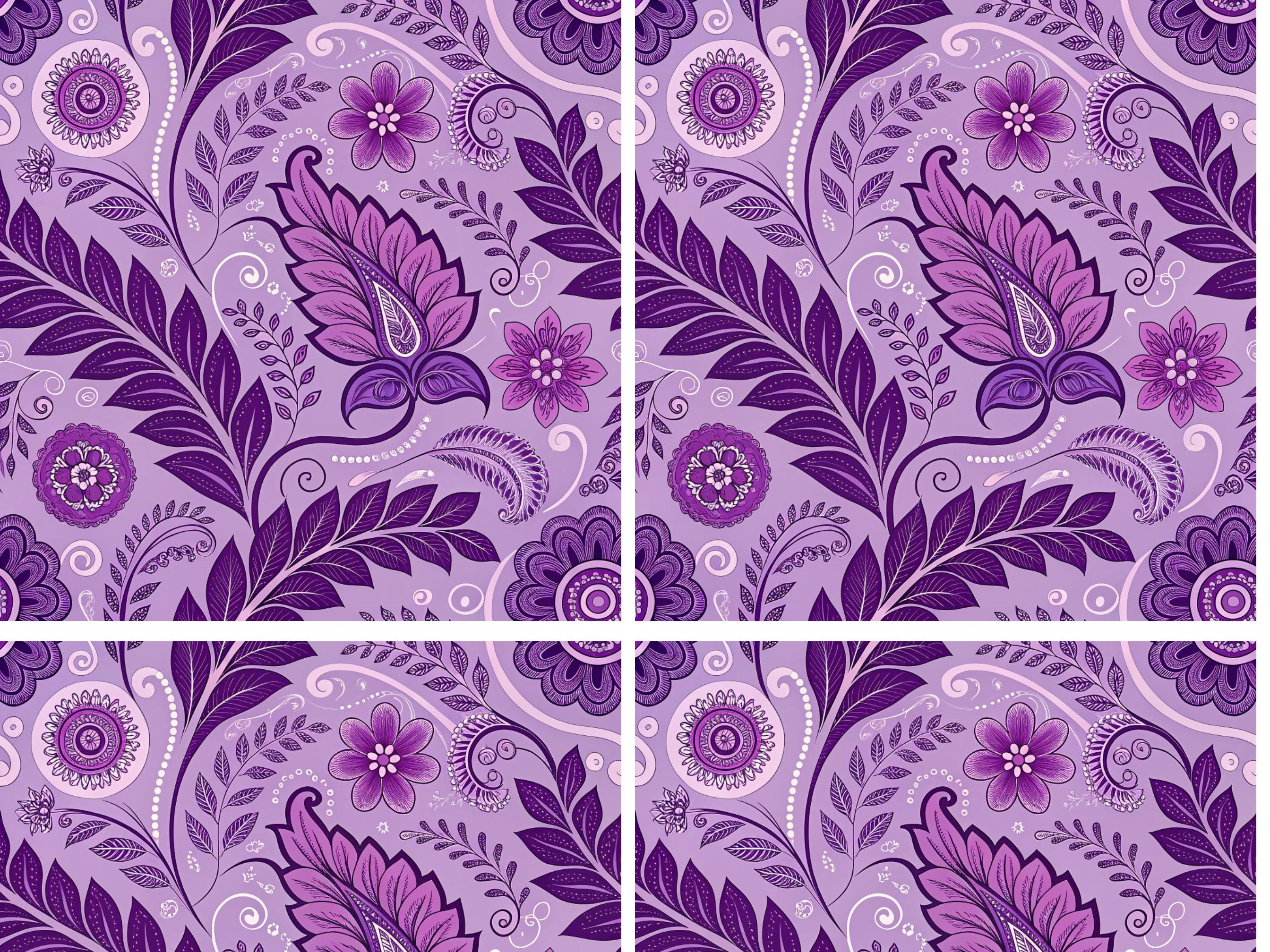Purple Damask Seamless Pattern: Digital Wallpaper, Paper (20 Pngs) - Etsy