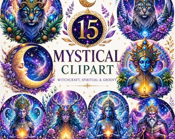 Mystieke clipart: hekserij, spiritueel en hip, png (15)