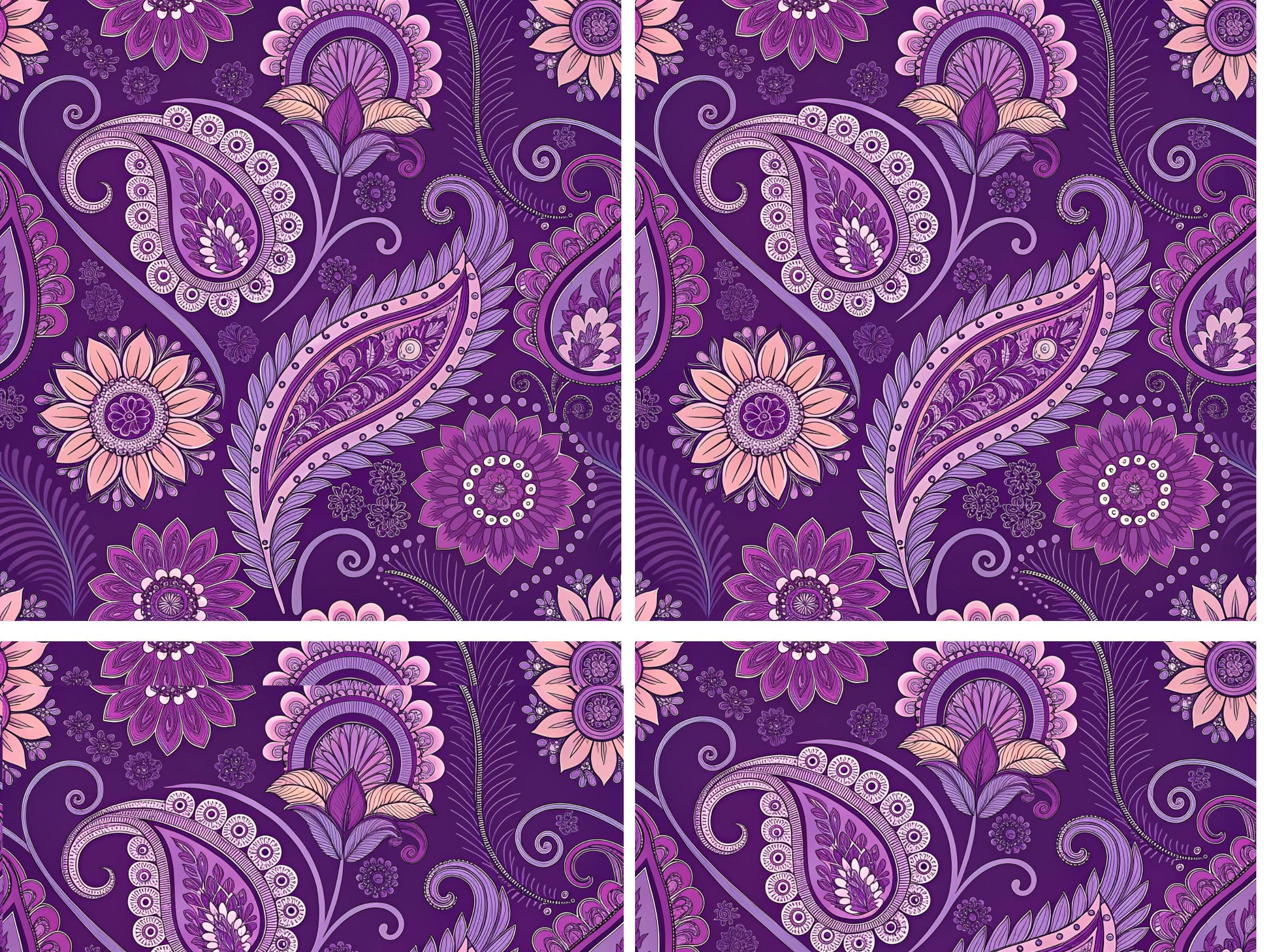 Purple Damask Seamless Pattern: Digital Wallpaper, Paper (20 Pngs) - Etsy