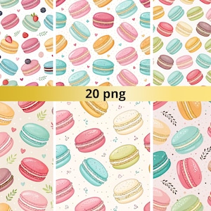 Digital paper macaroon, Macaroon seamless, Macaroon 20 PNG
