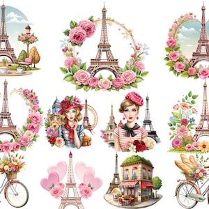 Clipart Paris, stickers Paris, clipart Tour Eiffel, clipart Français, Paris rose, clipart Paris, clipart Paris png 15