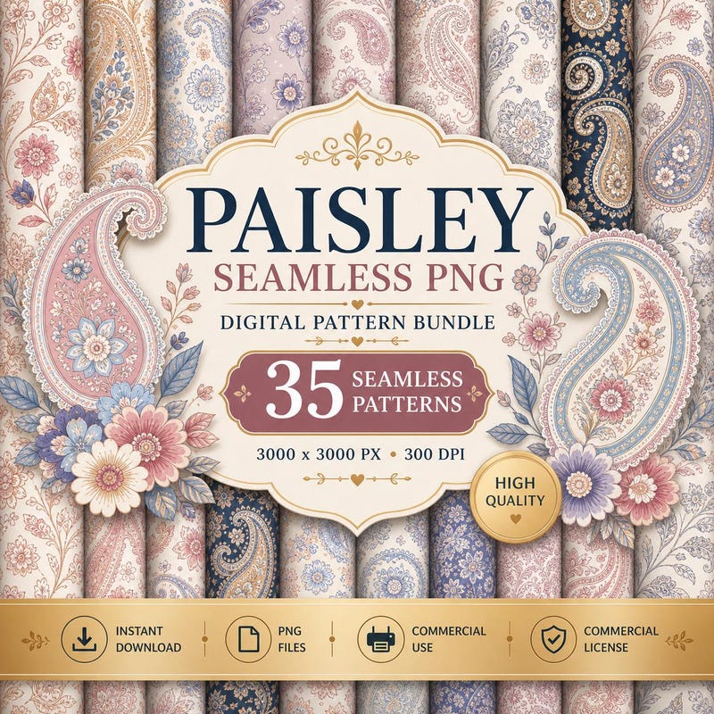 Paisley Print Wall Paper - Etsy