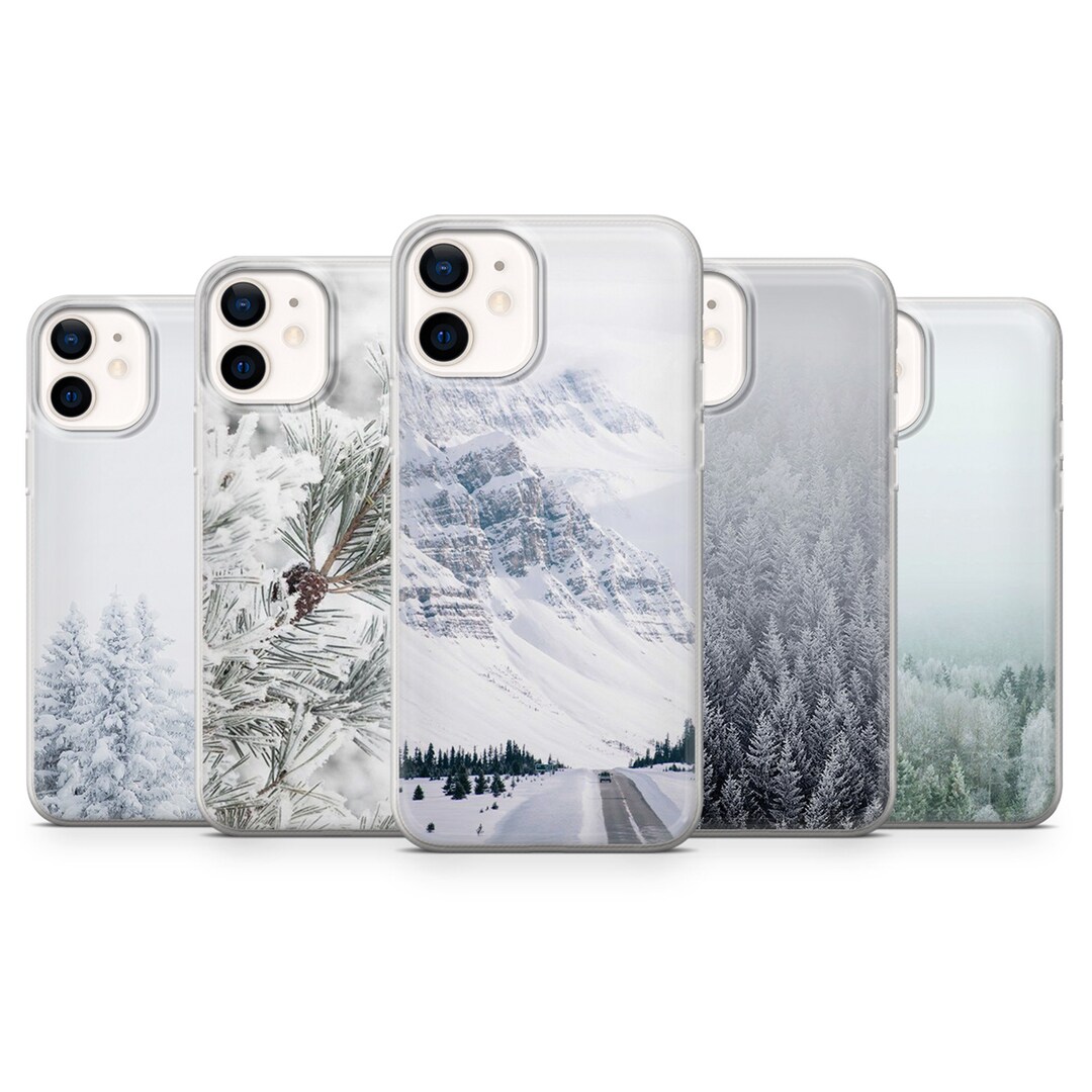 Winter Phone Case Snow Tree Cover for iPhone 15,14,13, 12, 11,samsung